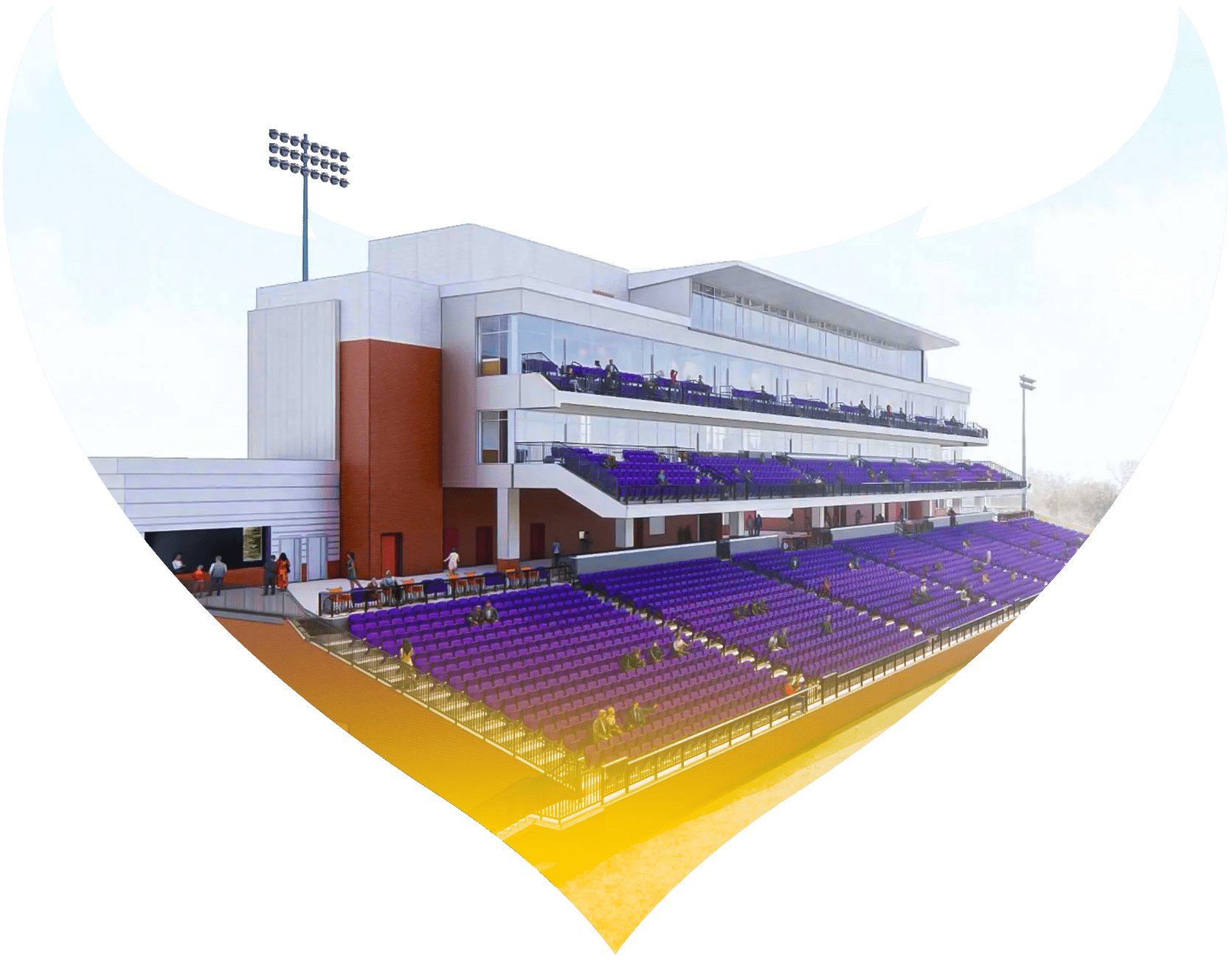 Rendering of bleachers