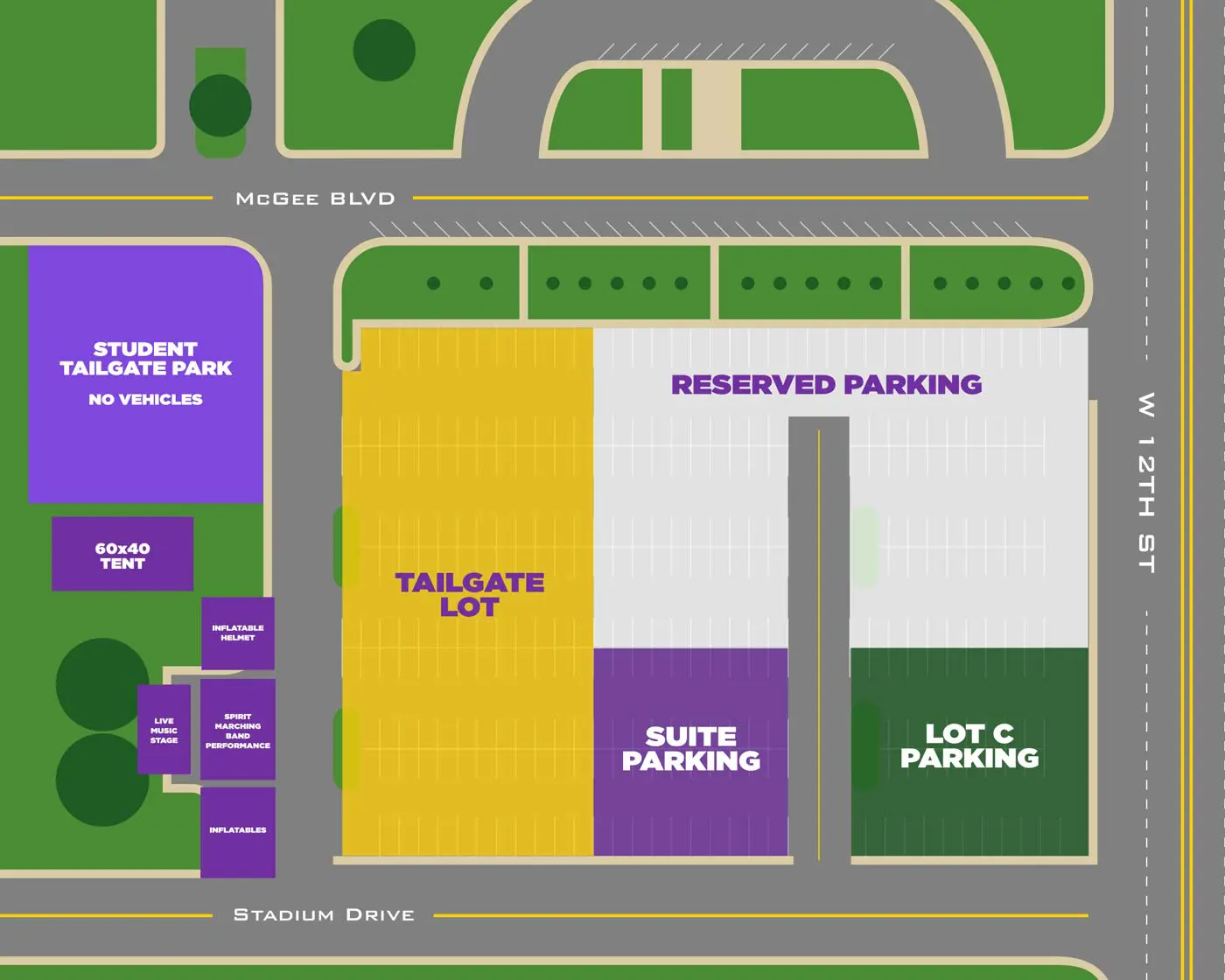 Football parking map